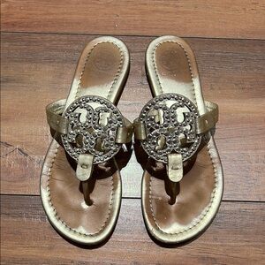 Tory Burch gold studded Miller sandal